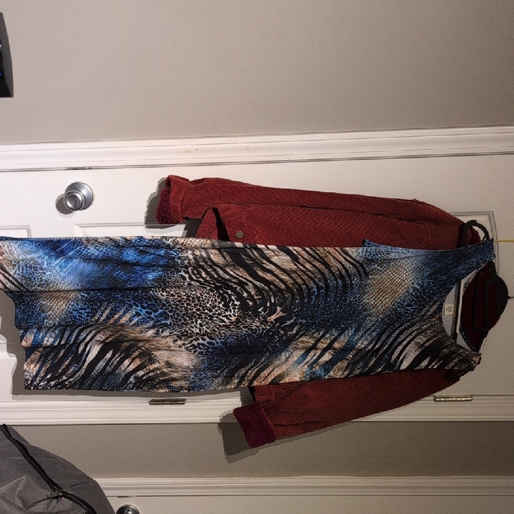 Yelete Blue and Brown Animal Print Maxi Dress
